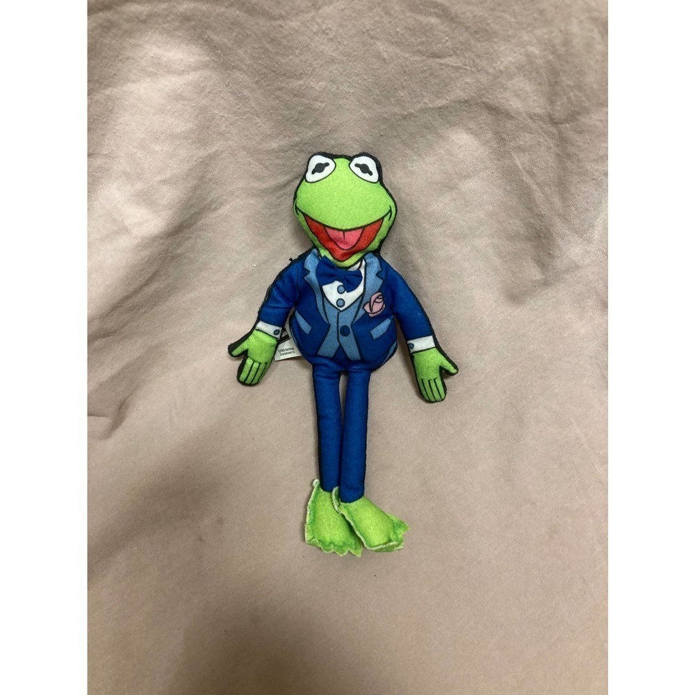 KERMIT the frog in tuxedo plush VTG 1998 blockbuster video promo 8" plush